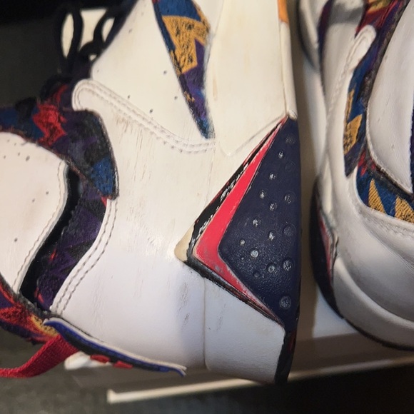 Nike Air Jordan Retro 7 “Nothing But Net” Ugly Sweater Sneakers | Youth Size 4.5 - Picture 6 of 9